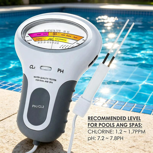 🔬 PROMO LIMITÉE 50% DE RÉDUCTION ! ✨ Testeur 2-en-1 pH & Chlore – Mesures Précises, Eau Cristalline, Piscine & Spa 💧