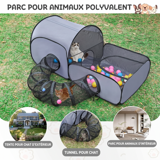 🐱Grand tunnel pour chat pour jouer et se reposer