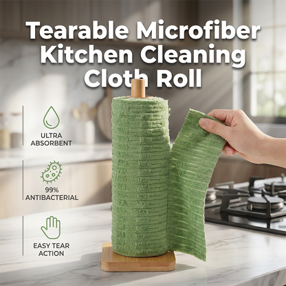 📢 50% DE RÉDUCTION ! ⏰ Rouleau de Chiffons Nettoyants Jetables – Microfibre – Détachables & Ultra-Absorbants for Cuisine
