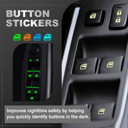 Autocollants universels fluorescents pour interrupteurs et boutons de lève-vitres de voiture