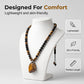 📢 −50% ! ⏰ Collier Perles Œil de Tigre Homme – Pierre Naturelle Premium, Cordons Tressé Artisanal & Chaîne Épi – Accessoire Chic pour le Quotidien et les Soirées ✨🧿