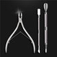 Ensemble de 3 outils en acier inoxydable pour le soin des cuticules