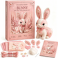 🎀 - 50% | Kit de patchwork en feutre DIY pour une forêt enchantée rose – Pièces pré-découpées et guide étape par étape, activité manuelle sereine sans écran !
