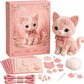 🎀 - 50% | Kit de patchwork en feutre DIY pour une forêt enchantée rose – Pièces pré-découpées et guide étape par étape, activité manuelle sereine sans écran !
