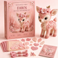 🎀 - 50% | Kit de patchwork en feutre DIY pour une forêt enchantée rose – Pièces pré-découpées et guide étape par étape, activité manuelle sereine sans écran !