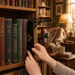 Serre-livres miniature en forme de lampadaire rétro avec lumière