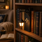 Serre-livres miniature en forme de lampadaire rétro avec lumière