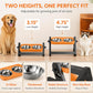 🎉 2026 Sale — Over 33600 Sold! ⏰Adjustable Height Ergonomic Elevated Pet Bowl｜15° Tilt Stainless Steel Feeder ✨