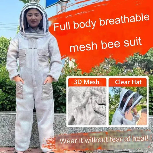 Combinaison de protection intégrale anti-abeilles en maille respirante