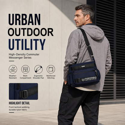 👜 50 % DE RÉDUCTION POUR UNE DURÉE LIMITÉE ! Sac à bandoulière pour homme à grande capacité et multiples poches, sac messager décontracté en nylon résistant à l'eau