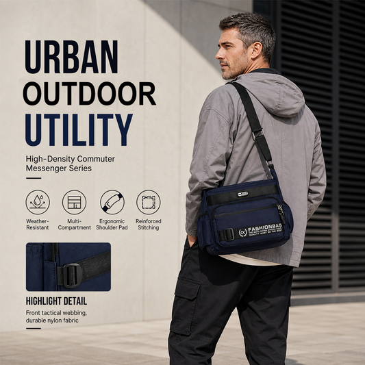 👜 50 % DE RÉDUCTION POUR UNE DURÉE LIMITÉE ! Sac à bandoulière pour homme à grande capacité et multiples poches, sac messager décontracté en nylon résistant à l'eau