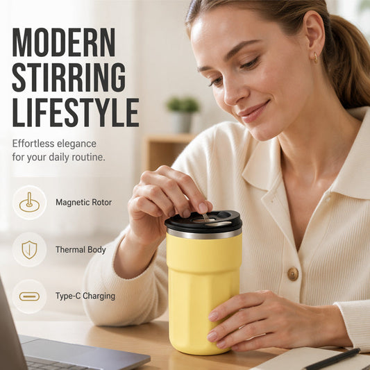 Tasse rechargeable 3-en-1 avec mélangeur intégré