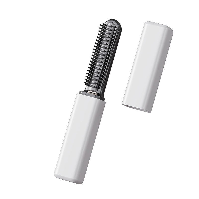 Mini-brosse lissante sans fil chauffante, peigne coiffant portable et rechargeable pour la frange et pour donner du volume