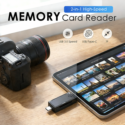 Lecteur de cartes mémoire 2-en-1 haut débi