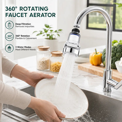 🚿✨ -50% ! 💧 Filtre de Robinet 3 Modes avec Anti-Éclaboussures & Rotule Universelle – Compatible Tous Robinets Standard 🚰