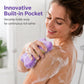 Éponge de bain ultra-douce avec pochette à savon
