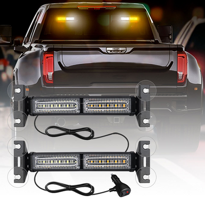 🚗 -50% ! 🔴🔵 Barre Lumineuse Stroboscopique LED Haute Visibilité – Aluminium + Plastique – 18 Modes & Fixation Ventouse pour Véhicules d’Urgence et Chantier 🚨