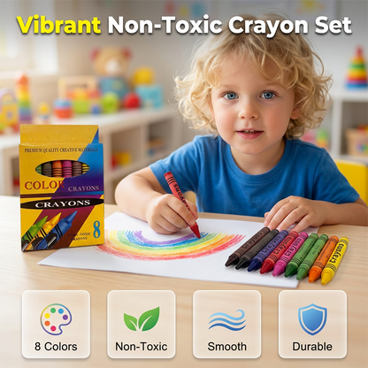 Coffret de crayons de couleur non toxiques pour enfants