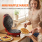🧇50 % DE RÉDUCTION EN CE MOMENT ! Mini-gaufrier électrique pour un petit-déjeuner facile à préparer, gaufrier compact antiadhésif, appareil de petit-déjeuner portable pour réaliser des gaufres croustillantes maison