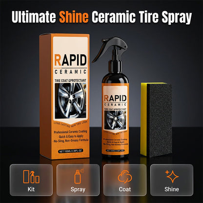 Spray de revêtement céramique rapide pour pneus
