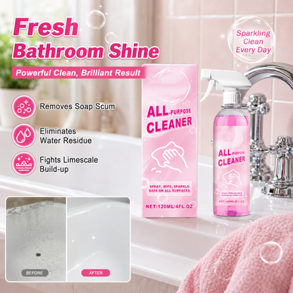 🛡️🧼 Spray nettoyant pour salle de bains – antibactérien, anti-calcaire – parfum frais et éclat !