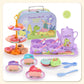 🍵🛒 -50% ! 🦄Set de Théière Jouet pour Enfant – 17 Pièces, Portable & Jeu d’Imagination.
