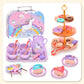 🍵🛒 -50% ! 🦄Set de Théière Jouet pour Enfant – 17 Pièces, Portable & Jeu d’Imagination.