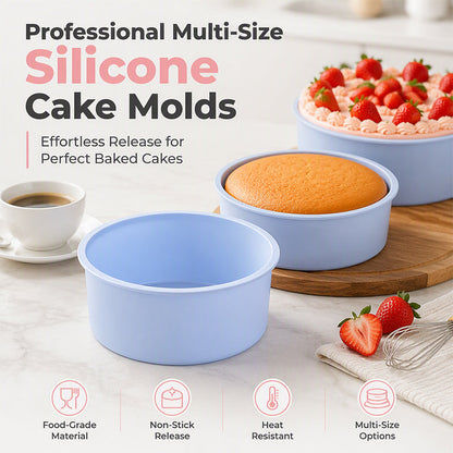 Moule à gâteau rond en silicone de qualité alimentair