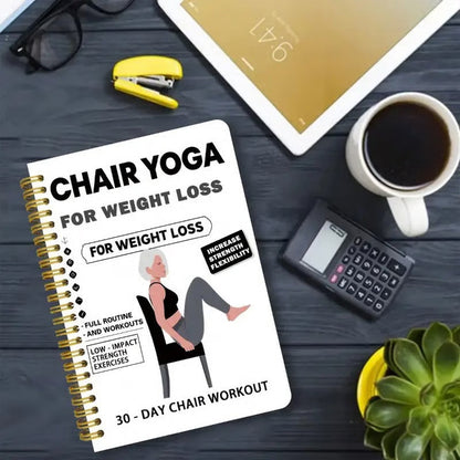 🧘‍♀️ 50 % DE RÉDUCTION EN CE MOMENT ! 📘 Cahier à spirales « Chair Yoga » pour perdre du poids – programme de 30 jours, adapté aux articulations et guide étape par étape – idéal pour les seniors, les débutants et toutes les personnes à mobilité réduite 🪑✨