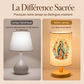 ⚡ PROMO FLASH : 50% DE RÉDUCTION ! Lampe de table en bois à motif de la Vierge Marie