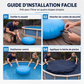 🛟❄️ Coussin d'Air d'Hivernage pour Piscine – Protection Anti-Gel, Évacuation des Eaux et Cordes Incluses