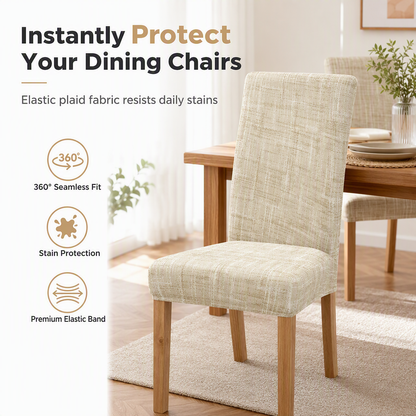 ⏳50 % de réduction pour une durée limitée⏰Housse de chaise universelle extensible à carreaux – Protectrice, facile à installer 🪑🧺