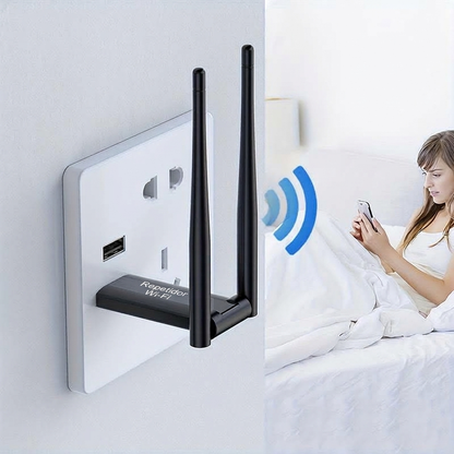 📶🔌 Répéteur de signal Wi-Fi alimenté par USB – Étend la couverture, installation plug & play, compact et pratique pour la maison, le bureau ou les voyages 🏠💻