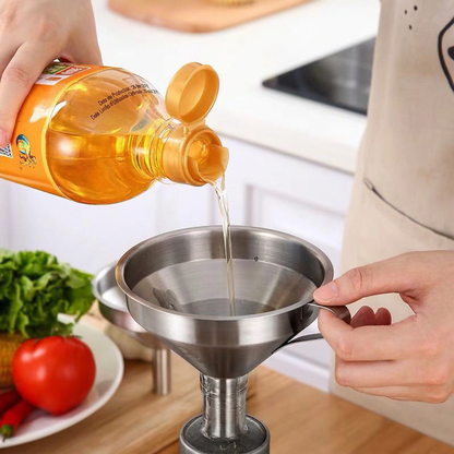 ⚡ OFFRE LIMITÉE DANS LE TEMPS : 50 % DE RÉDUCTION ! Entonnoir filtrant en acier inoxydable – Polyvalent pour la cuisine et le laboratoire
