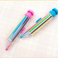 🌈🎨8-colour push-button coloured pen🌈🎨Crayons de couleur à bouton-poussoir à 8 couleurs, sans aucun composant chimique, adaptés au dessin et à l'écriture pour les enfantscils, free from any chemical ingredients, suitable for children to draw and write with