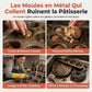 📢📢50% DE RÉDUCTION !! ⏰ Moule rond en silicone de 10 cm pour friteuse à air – 3 ou 4 cavités, démoulage facile et cuisson polyvalente
