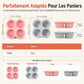 📢📢50% DE RÉDUCTION !! ⏰ Moule rond en silicone de 10 cm pour friteuse à air – 3 ou 4 cavités, démoulage facile et cuisson polyvalente