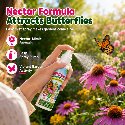 Spray parfumé pour attirer les papillons dans le jardin