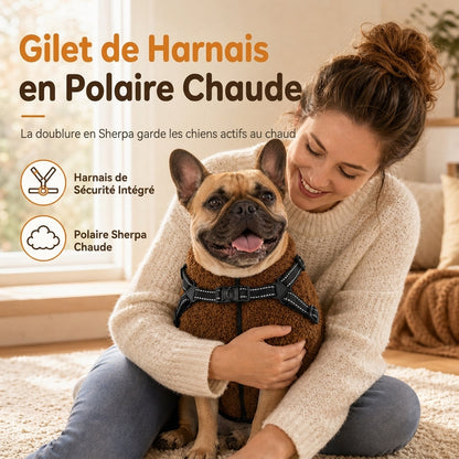 🐶 50 % DE RÉDUCTION ! 🧥 Manteau d'hiver pour chiens – Harnais intégré et bandes réfléchissantes ✨
