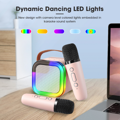 ⏳🎤 50 % DE RÉDUCTION EN CE MOMENT !✨🎵Mini-machine à karaoké pour enfants avec microphones sans fil