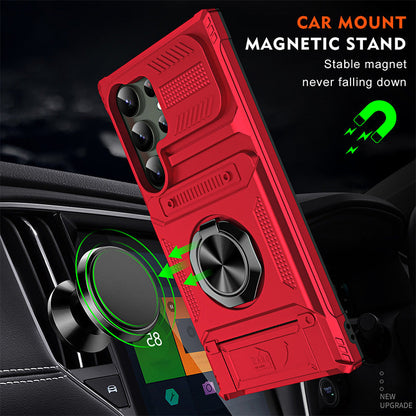 📱 Étui porte-cartes Samsung avec support magnétiqu