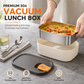 Boîte à repas en deux compartiments en acier inoxydable 304, étanche et adaptée au micro-onde