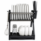 🍽️ ⚡ Égouttoir à vaisselle en acier à plusieurs niveaux – Rangement vertical, bac d'égouttage, installation sans outils ✨
