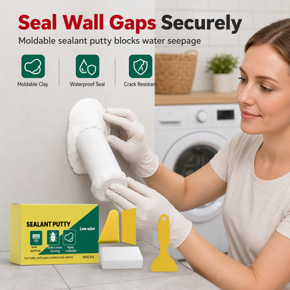 Waterproof Sealing Clay for Wall and Floor Crack Repair 30g Sealant Putty Set with 3 Scrapers