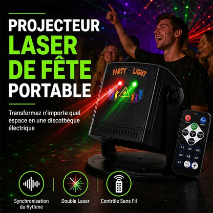 🔥-50% DE RÉDUCTION✨Lumière laser de soirée rechargeable🔋Avec télécommande, effets lumineux pour fêtes et soirées