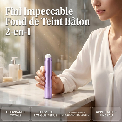 50% de Réduction – Fond de Teint Stick 2-en-1 avec Pinceau Haute Couvrance