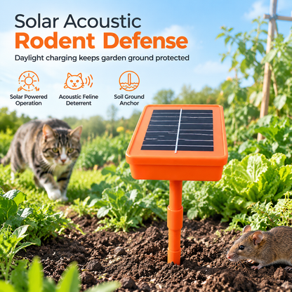 ☀️ Répulsif solaire pour rongeurs de jardin à son de miaulement