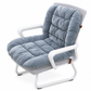 Coussin de siège chauffant intégré en peluche épaisse d'hiver avec dossier, amovible et lavable, tapis de chaise chaud pour bureau et chaises de bureau d'étudiants
