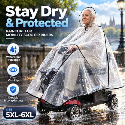 🥳 PROMOTION EXCEPTIONNELLE 2026 🥳💞 PLUS DE 50 000 EXEMPLAIRES VENDUS ! 🌧️♿ Imperméable pour les utilisateurs de scooters électriques – design transparent pour une visibilité optimale. Restez au sec et en sécurité lors de vos trajets sous la pluie ! 🛡️✅