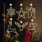 ❄️ Guirlande lumineuse LED « flocons de neige » de Noël à ventouses à faire soi-même ✨ | Fonctionnant à piles, lumière chaude et multicolore, guirlande lumineuse à ventouses pour fenêtre, décoration de Noël pour la maison et les fêtes